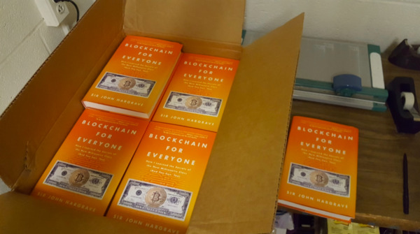 Blockchain for Everyone books in a box.